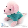 Cute plush lamb dog toy with T shirt